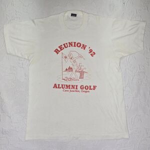 Vintage Screen Stars Best 90s Oregon Golf Red White Graphic Tee Shirt XL USA